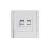 Розетка компьютерная IEK Forte&Piano FP233 встраиваемая белая 2хRJ45 (FP-K20-1-K01)