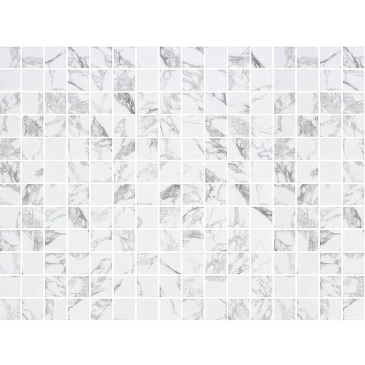 Мозаика Lavelly Smalta мрамор белый стеклянная 467х311х4,5 мм матовая