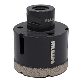 Коронка алмазная Hilberg Super Hard (HH655) по керамограниту 55 мм Коронка алмазная Hilberg Super Hard (HH655) по керамограниту 55 мм