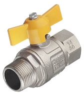 Кран шаровой газовый Tiemme 3/4 ВР(г) х 3/4 НР(ш) бабочка Кран шаровой газовый Tiemme 3/4 ВР(г) х 3/4 НР(ш) бабочка