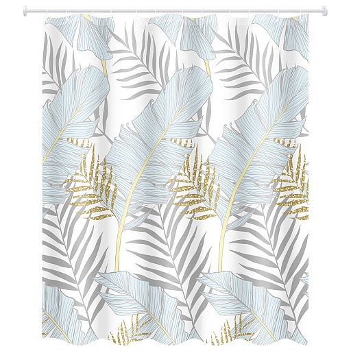 Штора для ванны Master House Тропики 1800х2000 мм полиэстер голубой (75163)