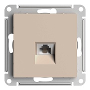Розетка телефонная Systeme Electric AtlasDesign встраиваемая песочная RJ11 (ATN001281)