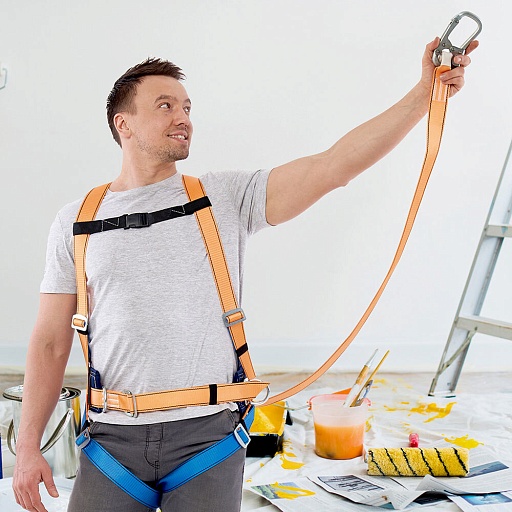 Страховочная система Окапром УС-2аАЖ лента 1,5 м оранжевая/синяя (0204) Страховочная система Окапром УС-2аАЖ лента 1,5 м оранжевая/синяя (0204)