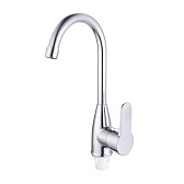 Смеситель для кухни РМС хром с высоким изливом однорычажный (PL5CH-017F)