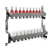 Коллекторная группа с расходомерами Sanext 1 ВР(г) х 9 выходов 3/4 НР(ш) ЕК х 1 ВР(г) Коллекторная группа с расходомерами Sanext 1 ВР(г) х 9 выходов 3/4 НР(ш) ЕК х 1 ВР(г)