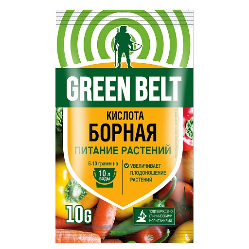 Удобрение борная кислота Green Belt 10 г Удобрение борная кислота Green Belt 10 г