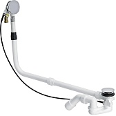 Сифон для ванны Viega Multiplex Trio 1 1/2x50 мм регулируемый полуавтомат с выпуском d70 мм с переливом с соединением 40/50 мм (727758)