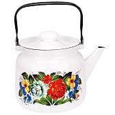 Чайник эмалированный Лысьвенские эмали Татьяна 3,5 л белый Чайник эмалированный Лысьвенские эмали Татьяна 3,5 л белый