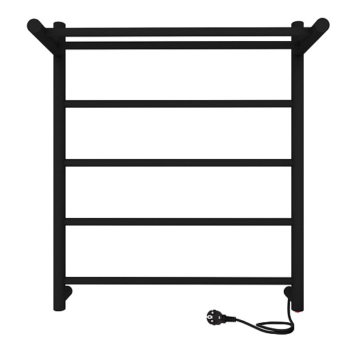 Полотенцесушитель электрический Indigo Line с полкой 600х525 мм 65 Вт черный муар