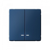 Выключатель Systeme Electric ArtGallery двухклавишный встраиваемый аквамарин с подсветкой (SE GAL001153)