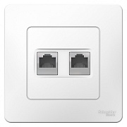 Розетка компьютерная Systeme Electric Blanca встраиваемая белая 2хRJ45 (BLNIS045451)