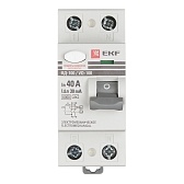 УЗО EKF PROxima ВД-100 40А 1P+N тип AC 30 мА 6 кА (elcb-2-6-40-30-em-pro)