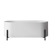 Ванна акриловая Abber 170х75 см отдельностоящая с ножками (AB9443)