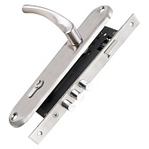 Замок врезной Punto LOCKSET90.CRONA.4585-3 SN для входной двери под цилиндр матовый никель 5 ключей Замок врезной Punto LOCKSET90.CRONA.4585-3 SN для входной двери под цилиндр матовый никель 5 ключей