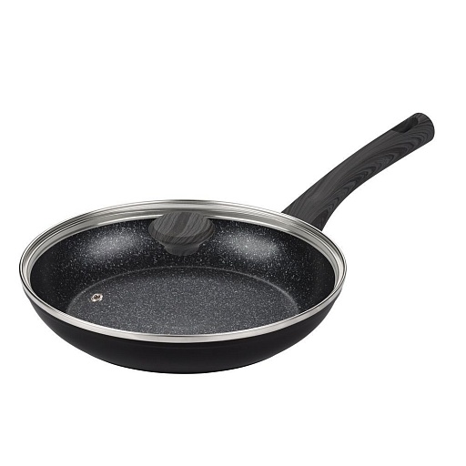 Сковорода Master House Шеф Даниэль d26 см кованый алюминий с антипригарным покрытием с крышкой (75355)