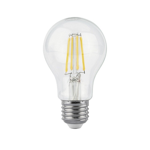 Лампа светодиодная филаментная Gauss Filament E27 4100К 8 Вт 780 Лм 185-265 В груша A60 прозрачная Лампа светодиодная филаментная Gauss Filament E27 4100К 8 Вт 780 Лм 185-265 В груша A60 прозрачная