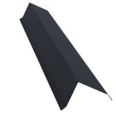 Планка торцевая для металлочерепицы 100х80 мм 2 м графитово-серая RAL 7024 матовая satin matt Планка торцевая для металлочерепицы 100х80 мм 2 м графитово-серая RAL 7024 матовая satin matt