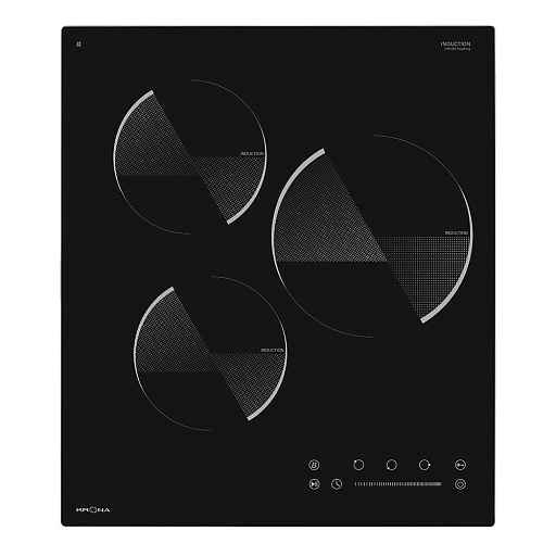 Варочная панель индукционная Krona Ombra 45 3 конфорки черная Варочная панель индукционная Krona Ombra 45 3 конфорки черная