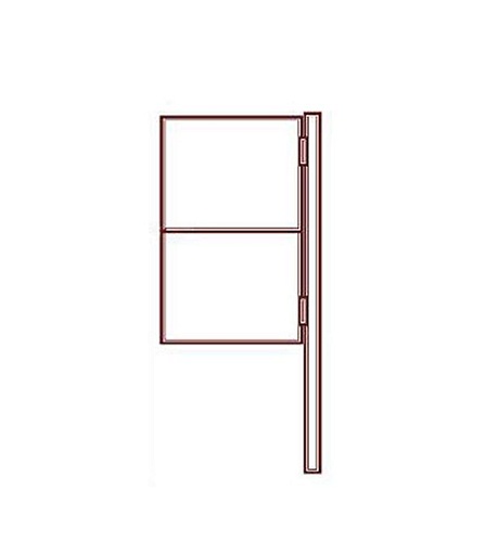 Калитка распашная каркас со столбом 1х1,5 м красно-коричневая Калитка распашная каркас со столбом 1х1,5 м красно-коричневая