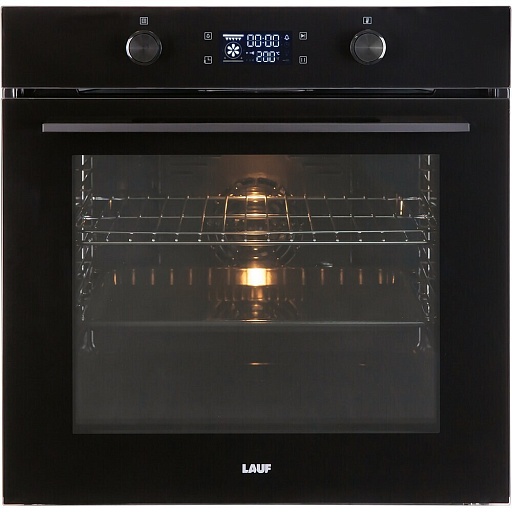 Духовой шкаф газовый встраиваемый Lauf DE-604BL 600 мм черный
