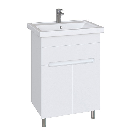 Комплект тумба с раковиной Sanstar Модена 60 см напольная белая (223.1-1.4.1.К)