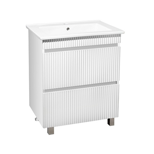 Тумба под раковину Модена 75 80 см напольная белая (00-00001453)