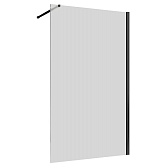 Душевая перегородка Abber Immer Offen черная 100х200 см стекло прозрачное 8 мм (AG61101R8)