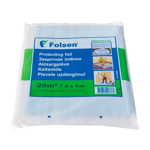 Пленка защитная Folsen 7 мкм 4х5 м (20 кв.м) Пленка защитная Folsen 7 мкм 4х5 м (20 кв.м)