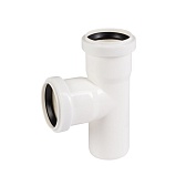 Тройник Ostendorf HTEA d50 мм 87° пластиковый белый для внутренней канализации