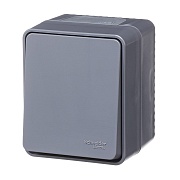 Выключатель Systeme Electric AtlasDesign Profi54 одноклавишный накладной антрацит (ATN544015)