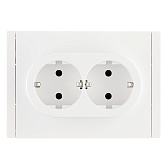 Розетка IEK Forte&Piano FP223 встраиваемая белая со шторками (FP-R24-16-1-K01)