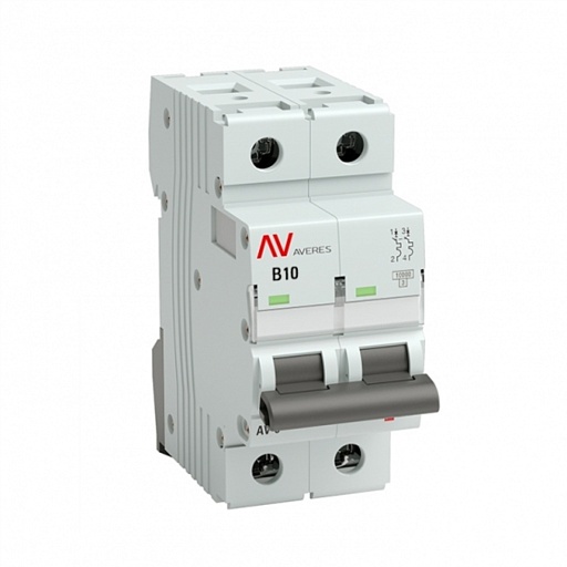 Автоматический выключатель модульный EKF Averes AV-10 2P 10А тип B 10 кА 230 В (mcb10-2-10B-av) Автоматический выключатель модульный EKF Averes AV-10 2P 10А тип B 10 кА 230 В (mcb10-2-10B-av)