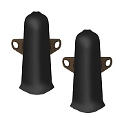 Угол наружный Идеал Деконика 85 мм черный Г-профиль (2 шт.)