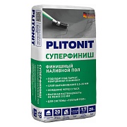 Ровнитель (наливной пол) финишный Plitonit Суперфиниш самовыравнивающийся 20 кг