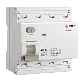 УЗО EKF PROxima ВД-100N 40А 3P+N тип AC 300 мА 6 кА (E1046M40300) УЗО EKF PROxima ВД-100N 40А 3P+N тип AC 300 мА 6 кА (E1046M40300)