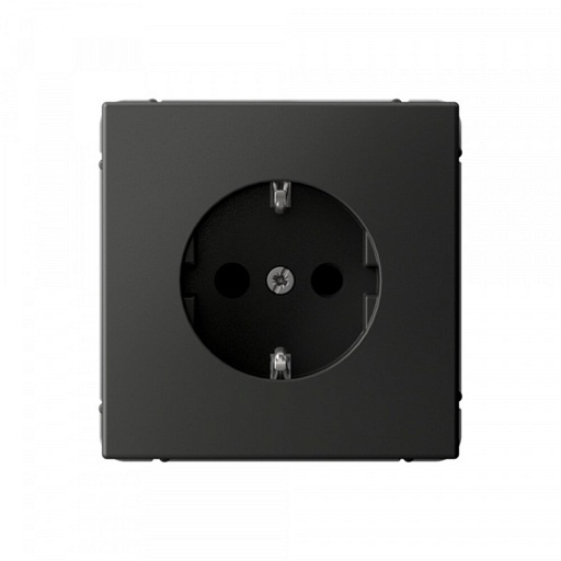 Розетка Systeme Electric ArtGallery встраиваемая базальт со шторками (SE GAL001445)