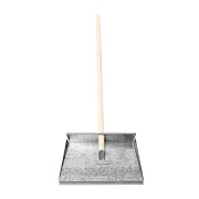 Лопата снеговая Павловская Заря оцинкованный металл с деревянным черенком 375х500 мм (008011)