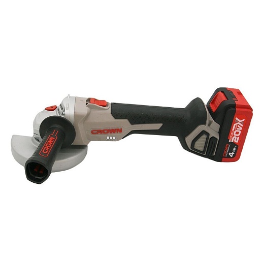 Шлифмашина угловая аккумуляторная Crown CT23001-125HX-4 BMC 20 В Li-Ion d125 мм 2 АКБ и ЗУ