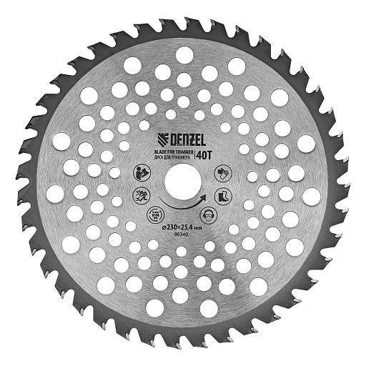 Нож для триммера Denzel 230х25,4 мм 40 зубьев (96340) Нож для триммера Denzel 230х25,4 мм 40 зубьев (96340)