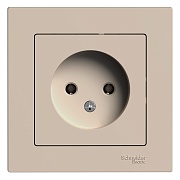 Розетка Systeme Electric AtlasDesign встраиваемая песочная (ATN001240)