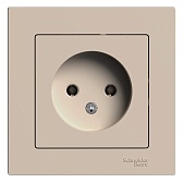 Розетка Systeme Electric AtlasDesign встраиваемая песочная (ATN001240)