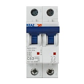 Автоматический выключатель модульный КЭАЗ OptiDin 2P 63А тип C 6 кА 220 В (260610)