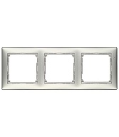 Рамка Legrand Valena трехместная алюминий (694332) Рамка Legrand Valena трехместная алюминий (694332)
