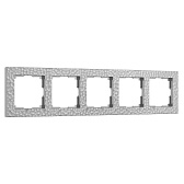 Рамка Werkel Hammer пятиместная серебряная (a052530)