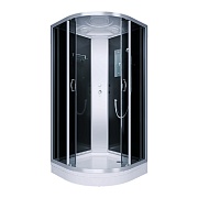 Душевая кабина Erlit Comfort 90х90х215 см стекло тонированное 4 мм с низким поддоном полукруг