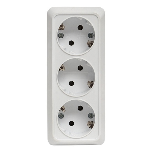 Розетка EKF Рим накладная белая (ENR16-228-10)