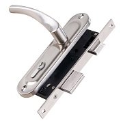 Замок врезной Punto LOCKSET16.CRONA.4070-1 SN для входной двери под цилиндр матовый никель 5 ключей