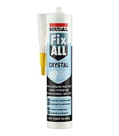Клей-герметик гибридный Soudal Fix All Crystal прозрачный 290 мл Клей-герметик гибридный Soudal Fix All Crystal прозрачный 290 мл