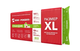 Утеплитель Роквул Лайт Баттс Скандик XL 1200x600x100 мм 4,32 кв. м - фотография 2