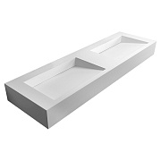 Раковина Abber Stein 122 см подвесная белая матовая (AS2643-1.2)